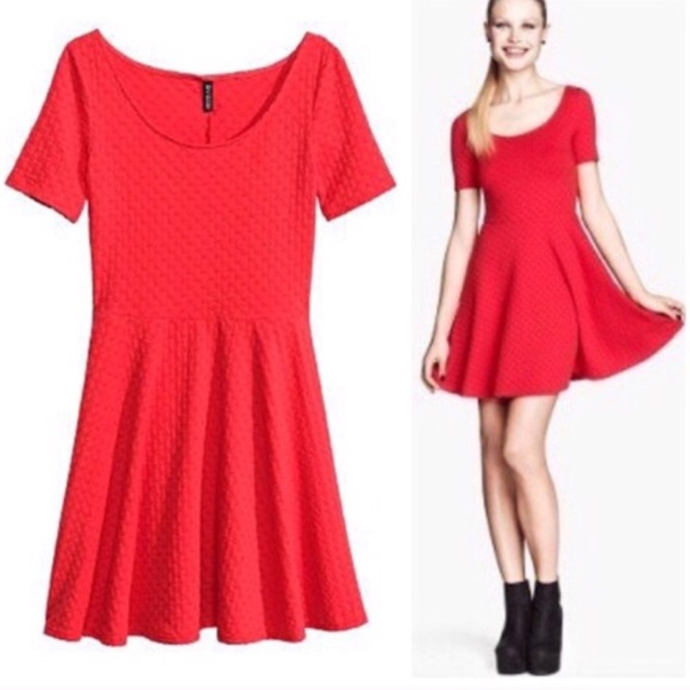 H&M Red Jersey Dress